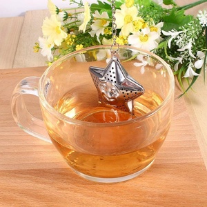 Boule d'infuseur de feuille de passoire de thé lâche d'acier inoxydable avec le plateau de chaîne - Product Image 4