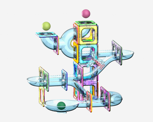 Bloques de construcción 3D de juguete para niños, juegos de imanes de azulejos magnéticos aprobados por EN ASTM - Product Image 3
