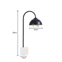 Lampe chauffante professionnelle à tête unique avec base en marbre pour buffet, hôtel et restaurant