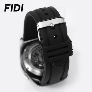 Montre mécanique automatique pour homme FIDI, cadran squelette, sport, étanche, bracelet en silicone - Product Image 5