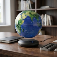 Globe flottant à lévitation magnétique de 8 pouces, décoration pour la maison et le bureau, globe rotatif RGB, cadeau personnalisé pour la remise de diplôme, mariage