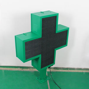 Grande taille 48x48cm intérieur acrylique LED croix panneau de signalisation <span class=keywords><strong>pharmacie</strong></span> boutique fenêtre clignotant vert LED croix affichage - Product Image 6