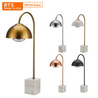 Lampe chauffante électrique en acier inoxydable sur base en marbre, lampe chauffante pour aliments, lampe chauffante pour buffet BW401