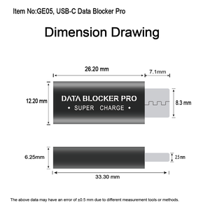 ตัวป้องกันข้อมูล C Pro USB-C 3.0 |   อะแดปเตอร์สำหรับชาร์จเท่านั้น |   การป้องกันการขโมยข้าวของผู้ขาย |   การชาร์จที่ปลอดภัยสำหรับโทรศัพท์มือถือ - Product Image 3