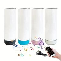 Gobelet droit de 20 oz avec haut-parleur Bluetooth, en acier inoxydable, isolé sous vide, haut-parleur sans fil, tasse à musique, MUGS