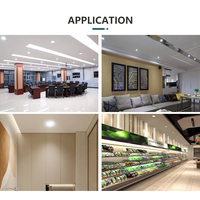 Éclairage intérieur à économie d'énergie, longue durée de fonctionnement, surface en fer, montage mural, panneau LED rond 18w 24w 36w