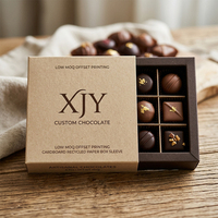XJY Logo personnalisé bas quantité minimale de commande carton d'impression offset boîte en papier recyclé manchon chocolat tiroir cadeau coulissant