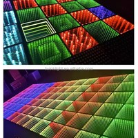 Twinklight Party Wedding Infinity Mirror Cube Pistas De Baile Interactive LED Display Stage Flooring Portable Dance Floor