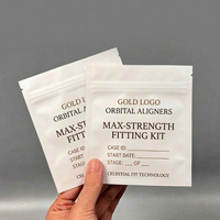 Sachet d'emballage transparent en plastique à fermeture éclair, imprimé sur mesure, à trois soudures latérales, pour aligneurs dentaires, accessoires et petits objets