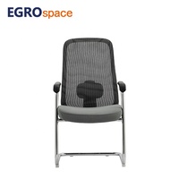 EGROspace Chaise de visiteur de bureau ergonomique pour la direction, en maille, professionnelle et de luxe, à dossier moyen, vente en gros en usine