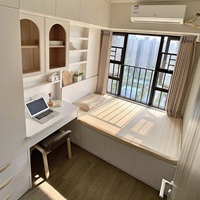 Hochwertiges, anpassbares Tatami-Bett mit integriertem Kleiderschrank, kleine Einheit, multifunktionales Tatami-Bett mit Stauraum