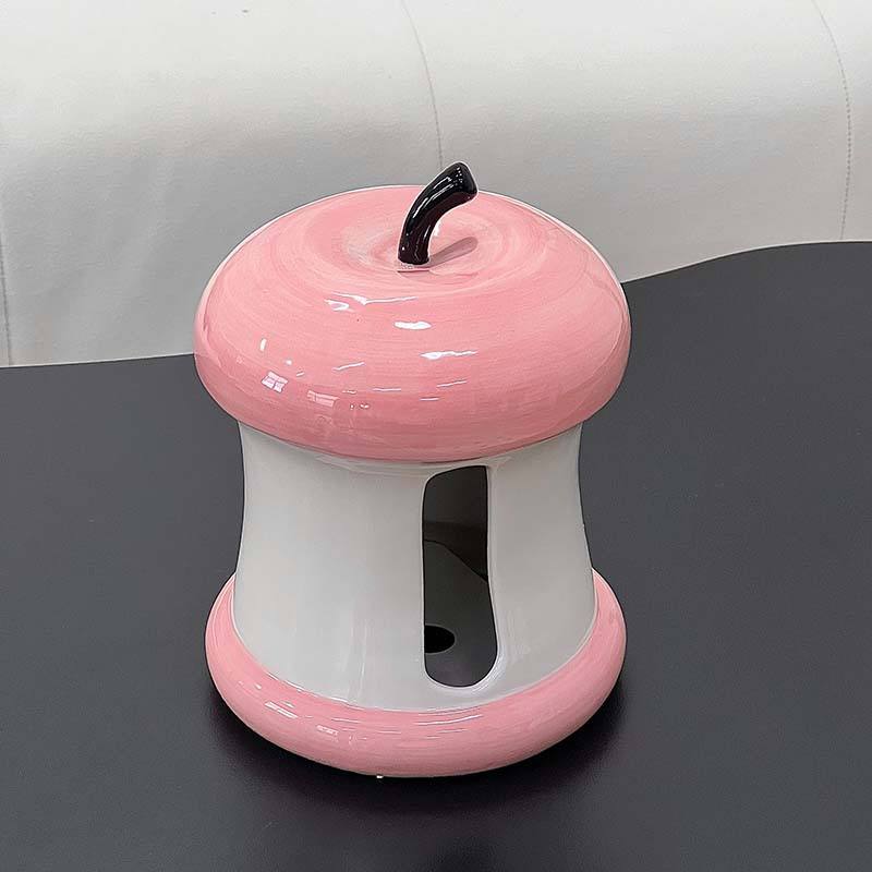 Apple core tissue box-pink