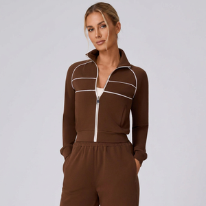 Chaqueta Deportiva para Mujer, al por Mayor, con Cierre Completo, Cuello Alto, Transpirable, Resistente al Viento, Ropa Deportiva para Gimnasio - Product Image 2