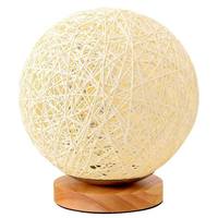Lampe de bureau LED Fujiqiu Starry Sky Wood Ball avec télécommande, lumière de table USB à intensité variable, veilleuse pour chambre d'enfant, cadeau pour enfant