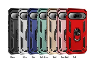 Coque de téléphone antichoc Armor pour Google <span class=keywords><strong>Pixel</strong></span> 6A 7 8 9 10 Pro XL avec anneau magnétique et béquille, étui de protection souple pour l'arrière - Product Image 2