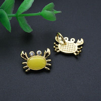 Vente chaude beaucoup d'émail couleurs laiton Animal marin belle forme de poisson de crabe breloques mignonnes pour l'été fabrication de bijoux accessoire