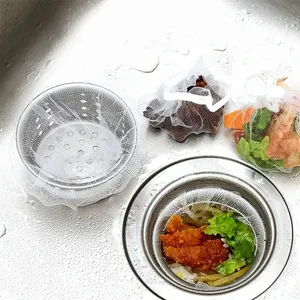 100 pièces Filtre de vidange jetable en polyester écologique pour évier de cuisine, maille filtrante anti-bouchon 9*8CM pour le nettoyage des trous de vidange - Product Image 2
