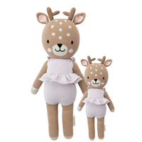 Boneka perempuan rajutan Gadis cokelat hitam Crochet kustom buatan tangan 2024 boneka anak perempuan rajutan untuk anak-anak terbuat dari poliester PP katun mengisi mewah