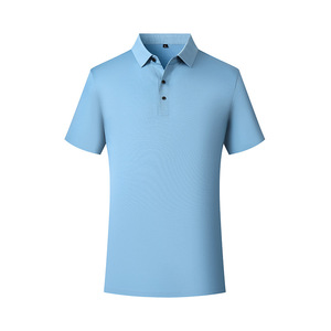 Men's Polo Shirt Light Blue XL Pique Fabric Daily Wear - Product Image 3