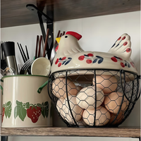 Panier de rangement créatif à thème de Pâques, panier de rangement en céramique pour la cuisine