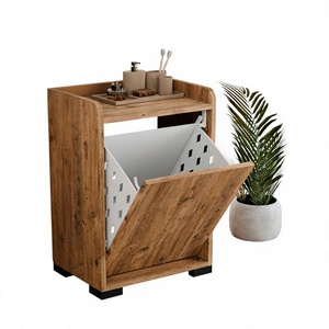Panier à linge avec couvercle, armoire de rangement pour linge sale, meuble de salle de bain pour le linge - Product Image 1