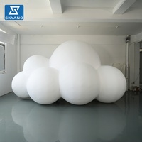 Ballon nuage blanc géant gonflable, sculpture gonflable en forme de nuages, art gonflable, décoration publicitaire