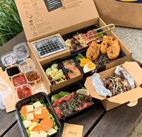Nouvelles boîtes à barbecue arabes à emporter avec brochettes en papier, grilles intégrées et compartiment à charbon de bois pour kebabs et grillades