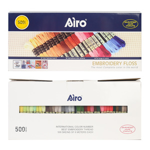 <span class=keywords><strong>Fil</strong></span> à <span class=keywords><strong>broder</strong></span> en polyester Airo en gros direct usine, boîte cadeau 500 couleurs, accessoires de broderie couleur <span class=keywords><strong>DMC</strong></span>, couture à la main - Product Image 5