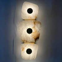 Lampe murale décorative LED de luxe minimaliste moderne en albâtre de haute qualité pour les couloirs d'hôtel, les salons et les chambres