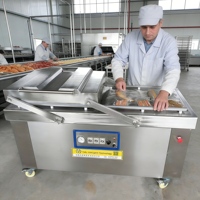 Machine d'emballage sous vide alimentaire commerciale pour saumon, crevettes, filets de poisson, fruits de mer congelés, scellage sous vide