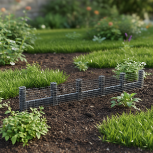 Panier gabion en forme de U 338,6x7,9x39,4 pouces en fer pour décoration extérieure de jardin - Product Image 2