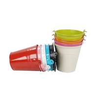 Vente en gros de mini seaux en fer galvanisé pour la décoration de jardin et de maison, petits seaux en métal avec poignée pour bougies, cadeaux, plantation de fleurs
