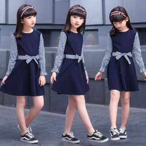 Ensemble 2 pièces haut à manches longues et jupe/pantalon pour enfants, avec nœud, vente en gros directe usine Chine - Product Image 3