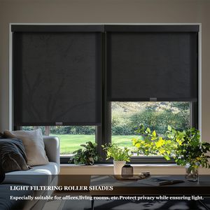 Tende a Rullo Oscuranti Commerciali su Misura, Tessuto Anti-UV, Tende a Rullo Oscuranti Manuali Regolabili per Finestre - Product Image 4