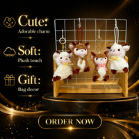 Jolie peluche mouton avec nœud papillon, pendentif, accessoire de sac, porte-clés, poupée alpaga