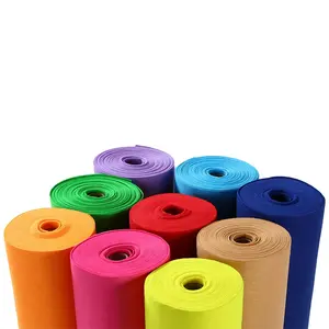 Manufactory Pet Nonwoven Fabric Needle Punch 100% Colorful Polyester Thick Painter Tennis Ball Felt Material