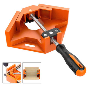 Abrazadera Ajustable de 90 Grados con Mordazas Oscilantes, Abrazadera de Ángulo Recto de Aleación de Aluminio de Fijación Rápida, Abrazadera de Ángulo Recto Estable <span class=keywords><strong>para</strong></span> Trabajar la Madera - Product Image 2