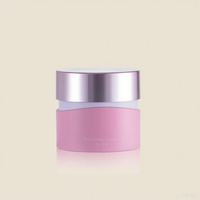 Pot cosmétique cylindrique en acrylique avec couvercle à vis 15g/30g/50g Noir avec spatule Pot vide pour les soins de la peau et l'emballage de produits hydratants