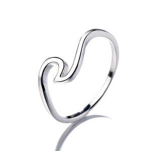 Anelli con Onde in Zirconia Cubica in <span class=keywords><strong>Argento</strong></span> Sterling 925 per Donna, Gioielli in Vendita - Product Image 6
