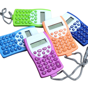 Copllent Lanyard Calculadora electrónica Regalo Colorido Pequeño Calculadora básica Calculadora simplemente digital - Product Image 4