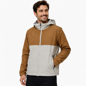 Blouson Bomber <span class=keywords><strong>Homme</strong></span> Vizzavona Pass II Streetwear en Nylon avec Fermeture Éclair Gris Sable à Capuche Imprimé Décoloré - Product Image 3