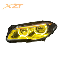 Accessoires de voiture pour BMW Série 5 F10 F18, phares LED améliorés, double couleur jaune et blanc, ensemble de feux de jour DRL, lampes avant