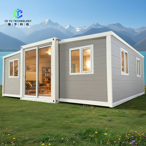 Casa Contenedor Expandible de Doble Ala de Construcción Rápida, 20ft 40ft, Casa Modular de <span class=keywords><strong>Panel</strong></span> Sándwich para Hotel, Dormitorio, Oficina, Villa - Product Image 1