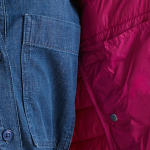 Piumino da Donna con Cappuccio - Giacca Invernale Leggera e Calda Trapuntata, Vestibilità Slim, Parka Imbottito <span class=keywords><strong>Fucsia</strong></span> per Esterni e Casual, Logo Personalizzabile - Product Image 5