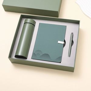 Set de Regalo de Agenda/Diario de Lujo Personalizado de Cuero A5 con Acero Inoxidable, Termo y Logotipo Personalizado Impreso con UV, Ideal para Apreciación al Maestro - Product Image 1