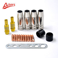 Accessoires de soudeur Euro MIG MAG 19 pièces 15AK Kit de buse de torche de soudage buse conique pour ensemble d'embouts de Contact européen 15AK