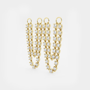 ต่างหูเพชรทรงกลม 1 3/4 กะรัต เพชรเลี้ยงในห้องปฏิบัติการ ดีไซน์หรูหราทันสมัยสำหรับผู้หญิง เครื่องประดับแฟชั่นสุดหรู - Product Image 6