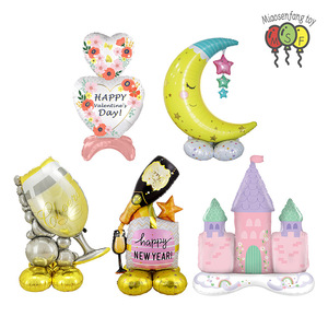 Nuevos Globos de Aluminio con Base, de Animales de Dibujos Animados Coloridos, para <span class=keywords><strong>Cumpleaños</strong></span>, Venta al por Mayor, Temática Lunar, para Ambiente Festivo, Inflables - Product Image 4
