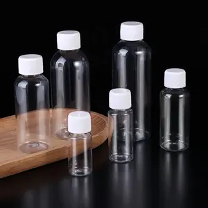 화장품 샘플 용기 미니 여행용 액체 병 투명 리필 병 나사 상단이있는 플라스틱 로션 병