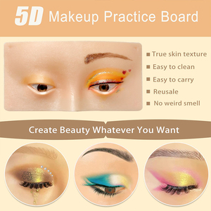 Masque réutilisable en silicone pour le visage et le corps, modèle d'entraînement pour maquillage permanent et cils, idéal pour la formation en cosmétiques - Product Image 3